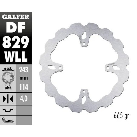 Disco de freno GALFER Wave® para TM RACING EN 125, EN 144, EN 250, EN 300, EN 450, EN 530, MX 125 de 2001 a 2021