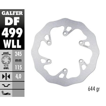 Wave® GALFER brake disc for YAMAHA WR 250 F, WR 426 F, WR 450 F, YZ 125, YZ 250, YZ 426, YZ 450 from 2001 to 2024