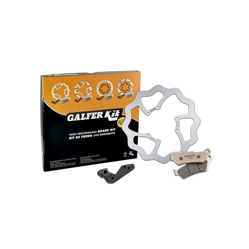 Kit de freno delantero sobredimensionado GALFER para HUSABERG, HUSQVARNA, KTM FE 390, FE 450, FE 570, FX 450, TE 250 de 1971 a 2 Kit de freno delantero sobredimensionado GALFER para HUSABERG, HUSQVARNA, KTM FE 390, FE 450, FE 570, FX 450, TE 250 de 1971 a 2