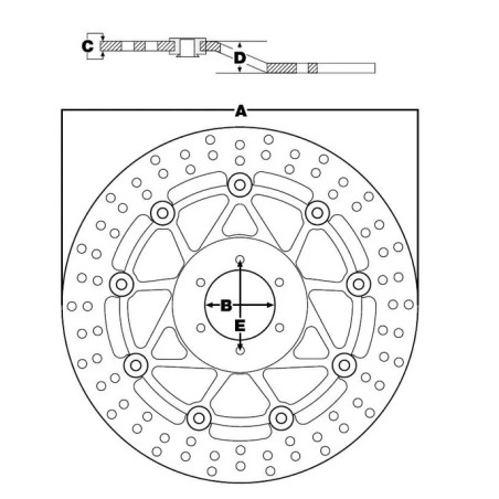 Ec TRW brake discs for HONDA CR 125, CR 250, CR 500, CRF 250, CRF 450 from 1995 to 2026