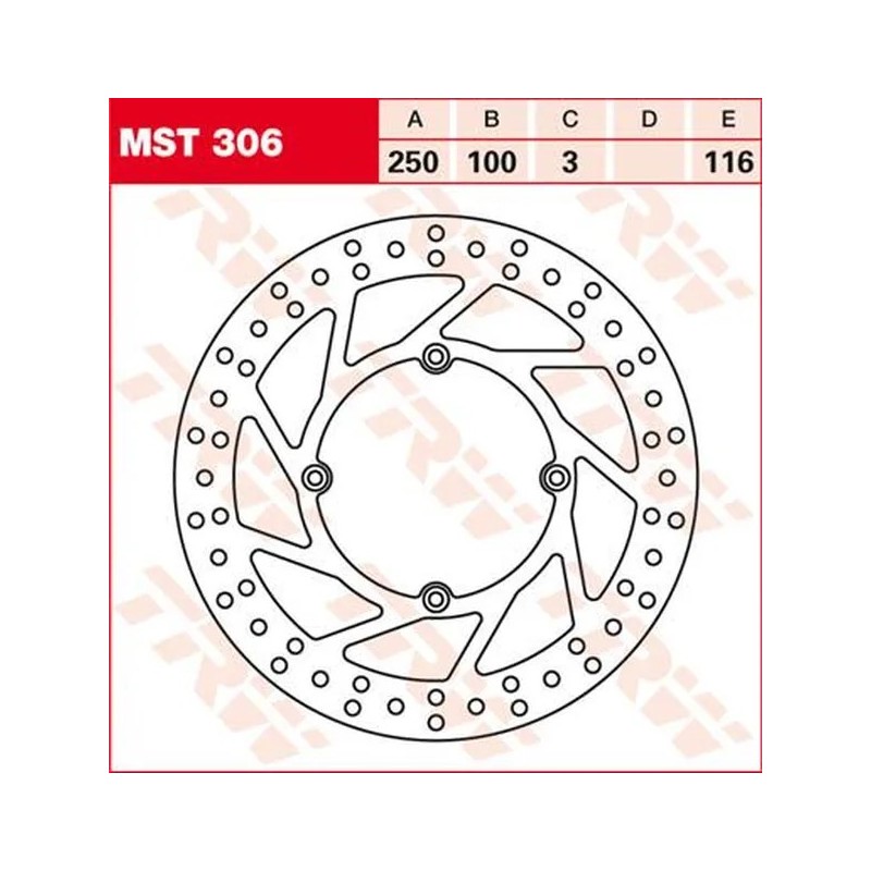 TRW brake discs for KAWASAKI KDX 250, KLX 250, KLX 300, KX 125, KX 250, KX 500 from 1989 to 2007