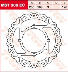 Ec TRW brake discs for KAWASAKI KLX 450, KX 125, KX 250, KX 450 from 2006 to 2022