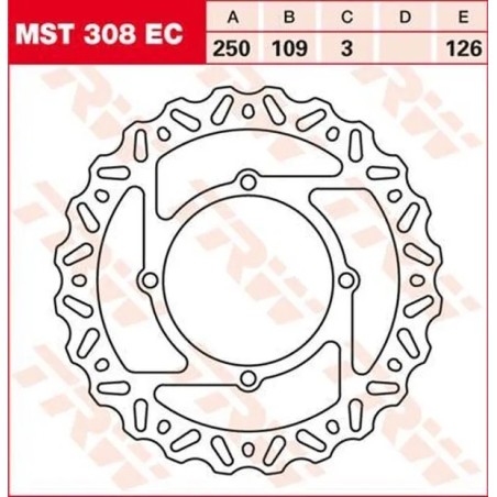 Disques de frein Ec TRW pour KAWASAKI KLX 450, KX 125, KX 250, KX 450 de 2006 à 2022