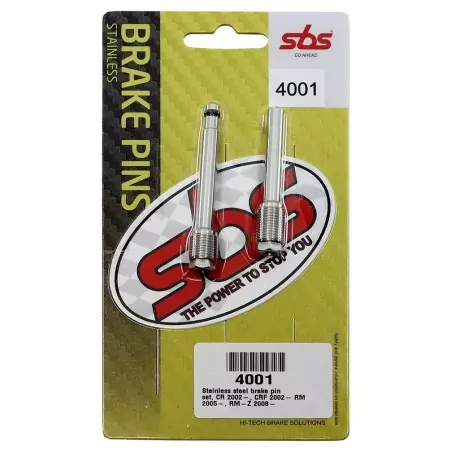 Ejes de pastillas de freno SBS para HONDA, SUZUKI CR 125, CR 250, CRF 250, CRF 450, RM 125, RM 250, RM-Z 250 de 2002 a 2020
