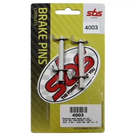 Ejes de pastillas de freno SBS para HUSQVARNA, KTM CR 125, CR 250, FC 250, FC 350, FC 450, FE 250, FE 350 de 2000 a 2024