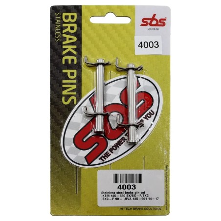 SBS brake pad axles for HUSQVARNA, KTM CR 125, CR 250, FC 250, FC 350, FC 450, FE 250, FE 350 from 2000 to 2024