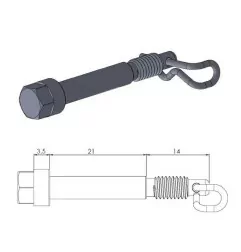 Goupilles d’étrier MOTO-MASTER pour GAS GAS, HUSQVARNA, KTM MC 50, EE 5, TC 50, SX 50 de 2006 à 2025