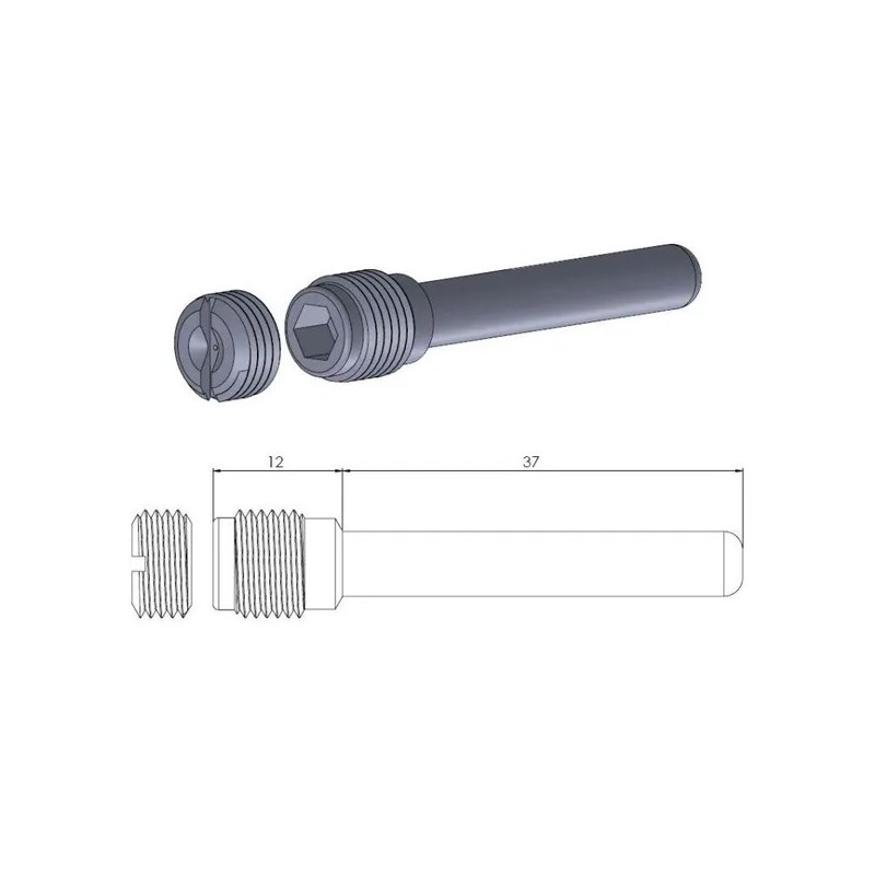 MOTO-MASTER caliper pins for HONDA, KAWASAKI, SUZUKI NX 250, XL 600, XL 650, XL 700, KLR 650, KLX 250 from 1988 to 2024 MOTO-MASTER caliper pins for HONDA, KAWASAKI, SUZUKI NX 250, XL 600, XL 650, XL 700, KLR 650, KLX 250 from 1988 to 2024
