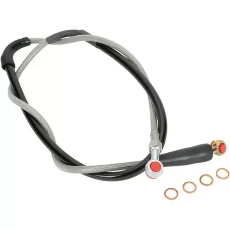 Latiguillo de freno MOOSE de acero inoxidable trenzado para HONDA CR 125, CR 250, CR 500, CRF 250, CRF 450 de 1995 a 2008