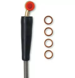 MOOSE stainless steel braided brake hose for HONDA CR 125, CR 250, CR 500, CRF 250, CRF 450 from 1995 to 2008