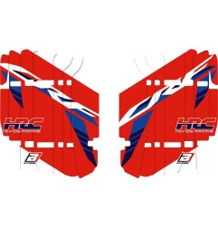 Grilles de radiateur avec graphisme Team Honda HRC 2022 BLACKBIRD RACING pour HONDA CRF 250 de 2010 à 2013
