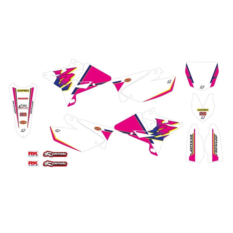 Kit déco rétro BLACKBIRD RACING pour YAMAHA YZ 125, YZ 250 de 2002 à 2021 Kit déco rétro BLACKBIRD RACING pour YAMAHA YZ 125, YZ 250 de 2002 à 2021