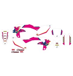 Retro deco kit with seat cover BLACKBIRD RACING for YAMAHA YZ 450 from 2023 to 2025