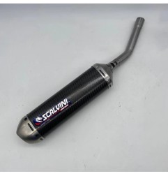 Silenciador de escape de carbono/acero inoxidable SCALVINI para YAMAHA 125 de 2005 a 2021