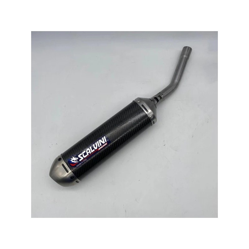 Silenciador de escape de carbono/acero inoxidable SCALVINI para YAMAHA 125 de 2005 a 2021