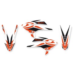 Dekor-Set mit RACING-Sitzbankbezug BLACKBIRD für BETA RR 125, RR 250, RR 400, RR 450, RR 510, RR 525 der Modelljahre 2007 bi