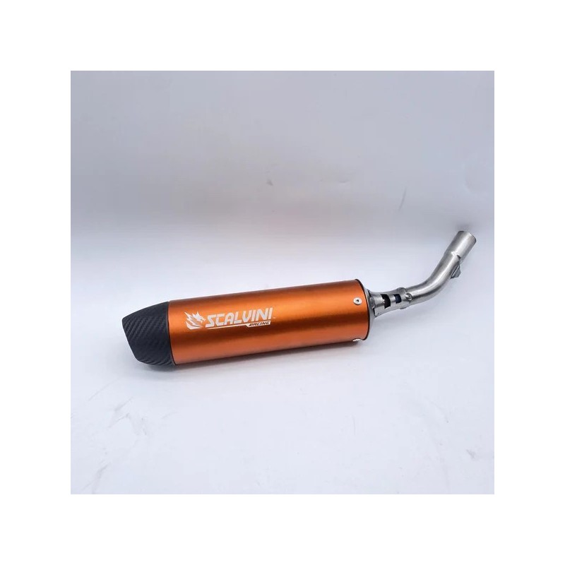 Silenciador de escape de carbono SCALVINI negro/azul/rojo/morado/naranja para HM 50 de 2010 a 2015