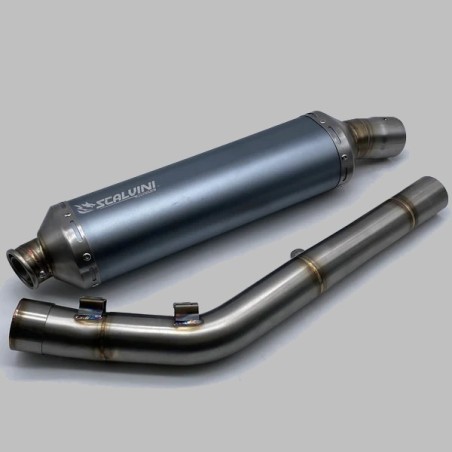 Sistema de escape completo SCALVINI para KOVE 450 RALLY Gris Titanio