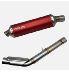 Complete SCALVINI exhaust system for KOVE 450 RALLY SPECIAL BLACK/RED