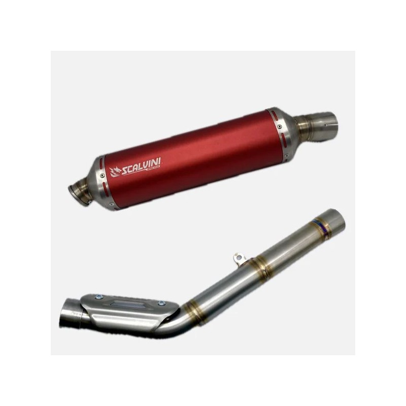 Complete SCALVINI exhaust system for KOVE 450 RALLY SPECIAL BLACK/RED