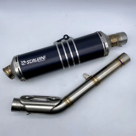 Sistema de escape completo SCALVINI para KOVE 450 RALLY SPECIAL NEGRO/ROJO