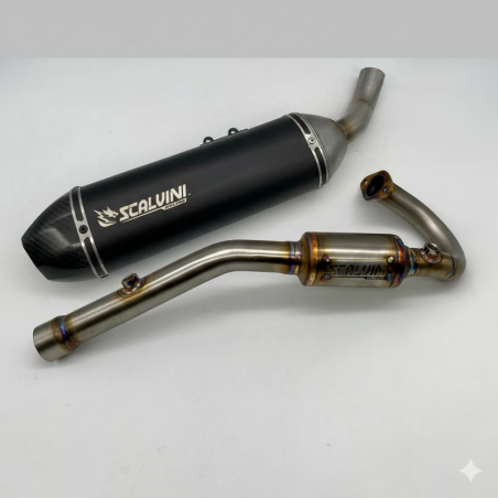 Complete SCALVINI exhaust system for BETA RR 125 4T Injection from 2021 to 2024