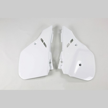 Plaques numéro latérales UFO rouge/blanc pour HONDA CR 125, 250, 500 R de 1988 à 1990