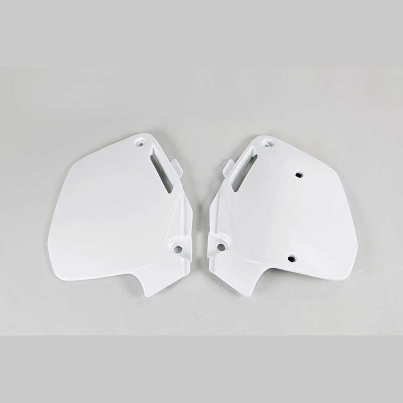 UFO -Seitennummernschilder in Rot/Weiß für HONDA CR 125, 250, 500 R von 1990 bis 2001