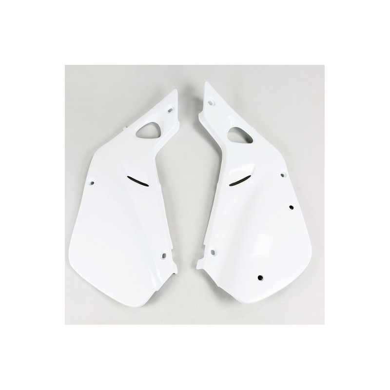 Plaques numéro latérales UFO blanc pour HONDA CR 125, 250 R de 1997 à 1999