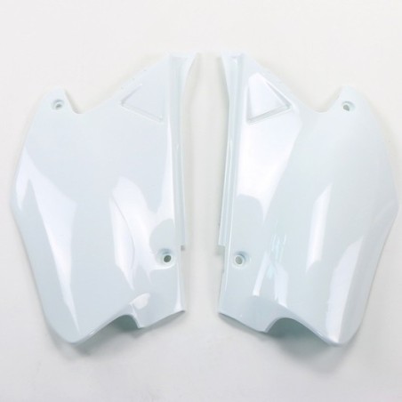 Plaques numéro latérales UFO blanc pour HONDA CR 125, 250 R de 2000 à 2001