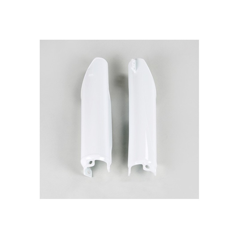 Protections de fourche UFO noir/blanc pour HONDA CR, CRF R 125, 250, 450, 500 de 1998 à 2013