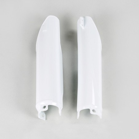 Protections de fourche UFO noir/blanc pour HONDA CR, CRF R 125, 250, 450, 500 de 1998 à 2013