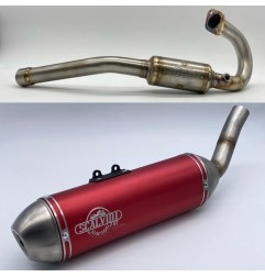 Échappement Complet SCALVINI bleu/violet/rouge/gris inox pour BETA RR 125 4T Injection de 2021 à 2024