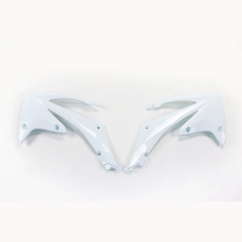 Aletas de radiador UFO blanco/rojo para HONDA CRF 250, 450 R de 2009 a 2013 Aletas de radiador UFO blanco/rojo para HONDA CRF 250, 450 R de 2009 a 2013