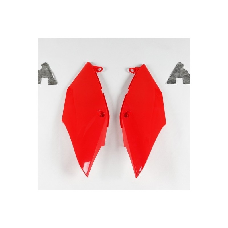 Placas de matrícula laterales UFO rojo/negro para HONDA CRF R, RX ENDURO 250, 450 de 2017 a 2021 Placas de matrícula laterales UFO rojo/negro para HONDA CRF R, RX ENDURO 250, 450 de 2017 a 2021