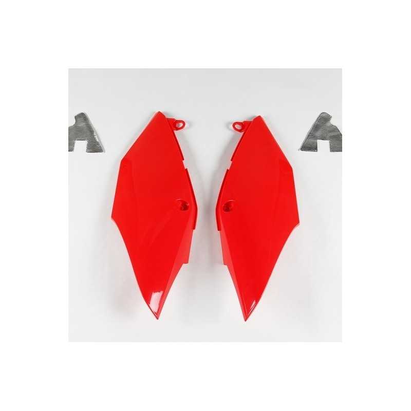 UFO -Seitennummernschilder in Rot/Schwarz für HONDA CRF R, RX ENDURO 250, 450 der Modelljahre 2017 bis 2021 UFO -Seitennummernschilder in Rot/Schwarz für HONDA CRF R, RX ENDURO 250, 450 der Modelljahre 2017 bis 2021