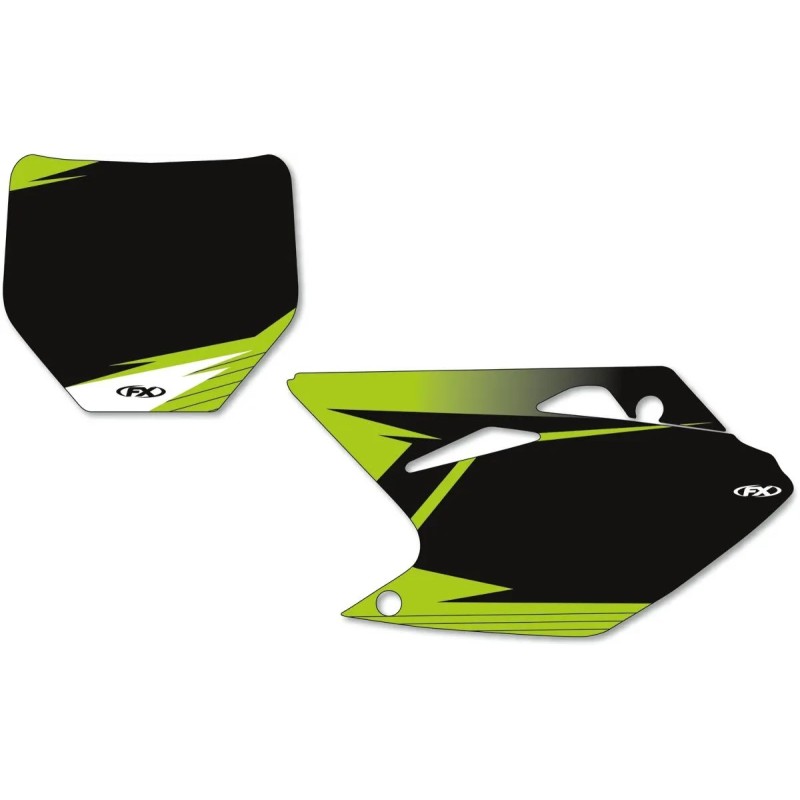 FACTORY EFFEX pre-cut graphic number plate kit for KAWASAKI KX 250 from 2006 to 2008 FACTORY EFFEX pre-cut graphic number plate kit for KAWASAKI KX 250 from 2006 to 2008