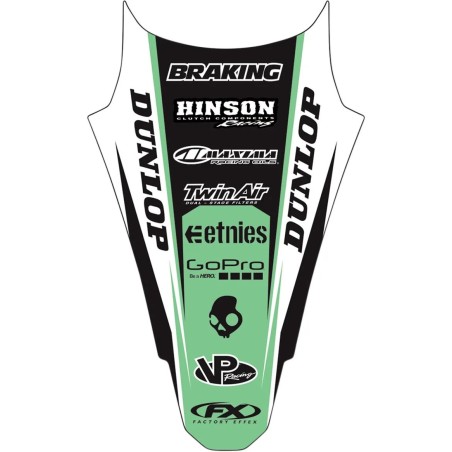 Adhesivo guardabarros trasero FACTORY EFFEX para KAWASAKI KX 250, KX 450 de 2012 a 2016