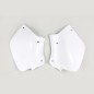 Side number plates UFO white for HONDA XR 250, 400 R from 1996 to 2004 Side number plates UFO white for HONDA XR 250, 400 R from 1996 to 2004