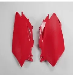 Rote „ UFO “-Seitennummernschilder für HONDA CRF 250, 450 R der Modelljahre 2009 bis 2010