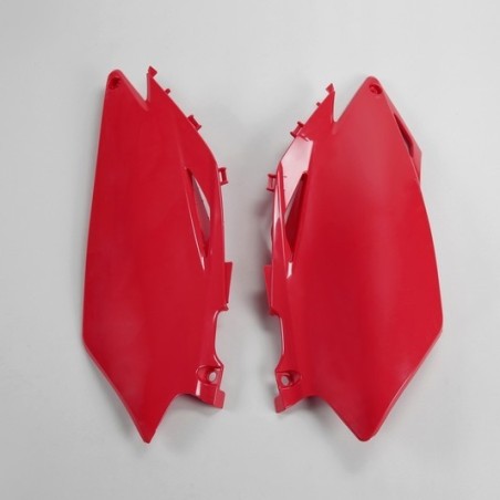 Side number plates UFO red for HONDA CRF 250, 450 R from 2009 to 2010