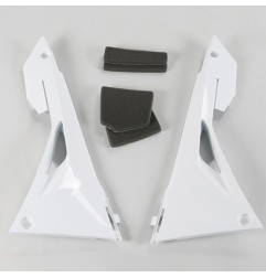 Caches boîte à air UFO blanc/noir/rouge/jaune fluo pour HONDA CRF R, RX ENDURO 250, 450 de 2017 à 2021