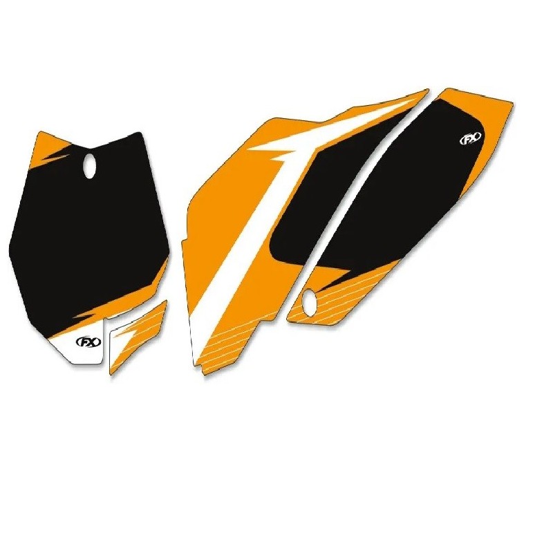 FACTORY EFFEX pre-cut graphic number plate kit for KTM SX, XC from 2011 to 2012