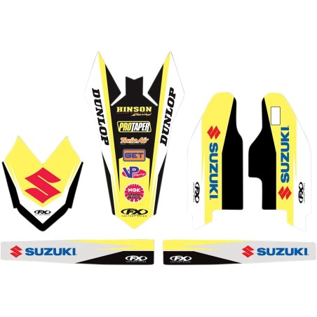 Juego de embellecedores gráficos FACTORY EFFEX para SUZUKI RM-Z 250 de 2004 a 2006