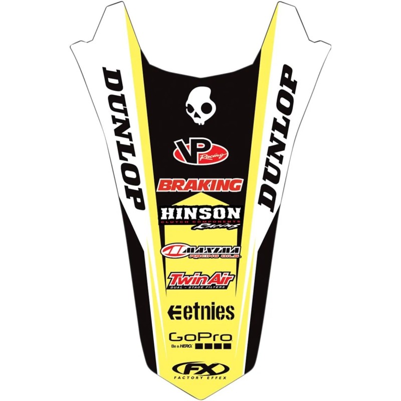 Kit garde-boue arrière FACTORY EFFEX pour SUZUKI RM 80, RM 85 de 2001 à 2018