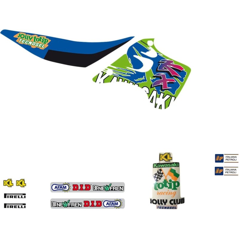 TECNOSEL deco kit for KAWASAKI KX 125, KX 250 from 1992 to 1993