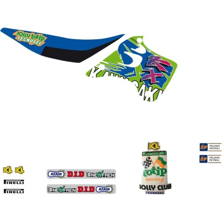 TECNOSEL deco kit for KAWASAKI KX 125, KX 250 from 1992 to 1993