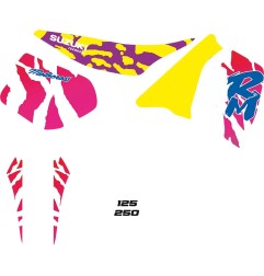 Kit déco TECNOSEL pour SUZUKI RM 125, RM 250 de 1989 à 1992