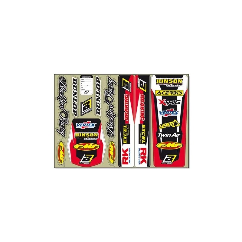 Kits de logos autocollants BLACKBIRD RACING pour Motocross