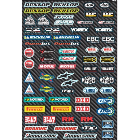 FACTORY EFFEX Motocross sponsor/logo sticker sheet